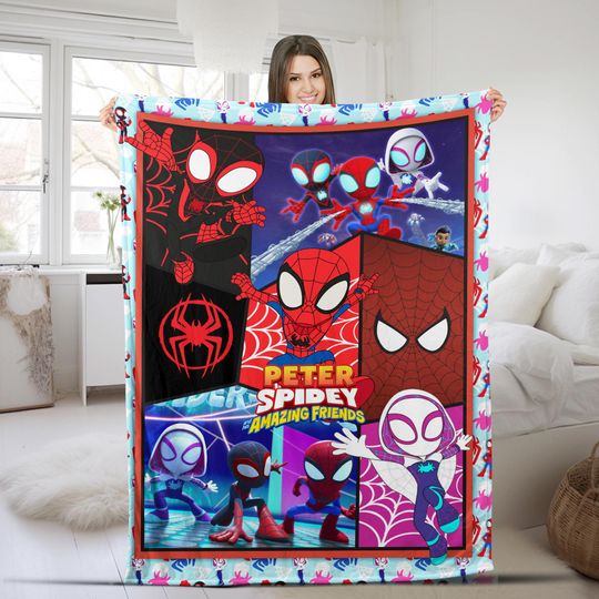Discover Personalized Spidey And Amazing Friends Fleece Blanket/Spider Man Blanket
