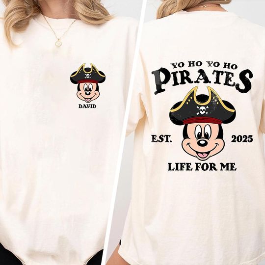 Discover Mickeyy Yo Ho Ho A Pirates Life For Me T-Shirt, Disneyyy Pirates Caribbean Cruise Shirt