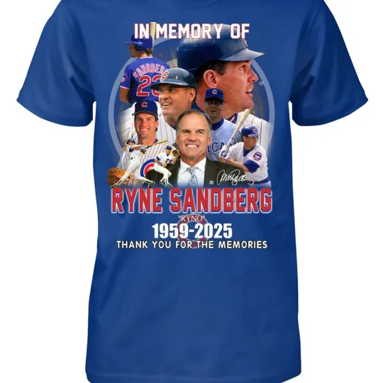 Discover Ryne Sandberg blue T-shirt short sleeve Unisex