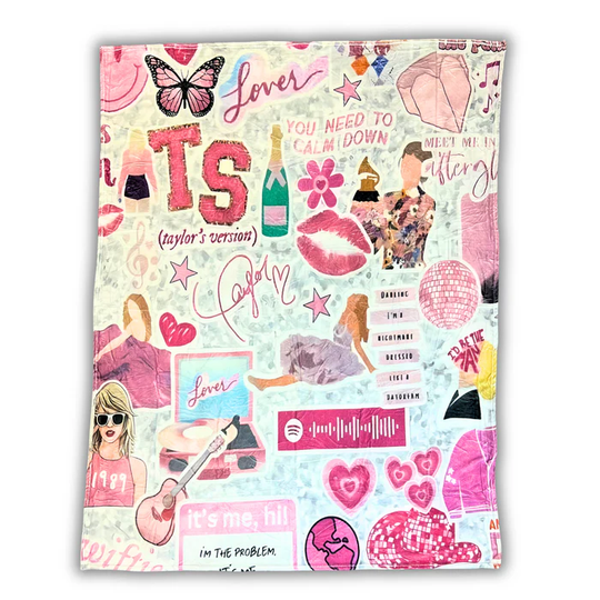 Discover Swiftiess Pink Collage Fleece Blanket