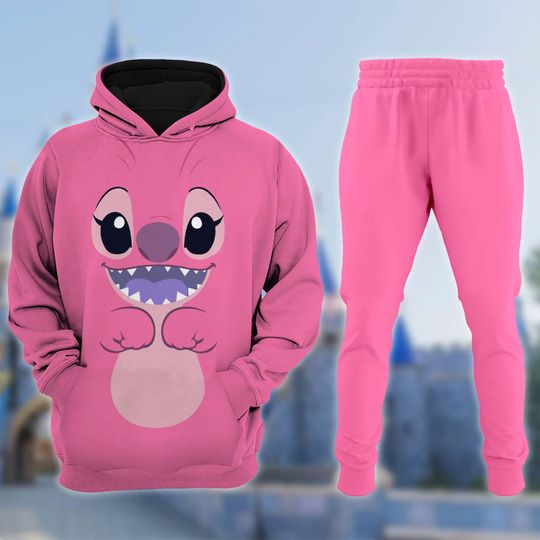 Discover Angel 3D AdultHoodie, Lilo And Stitchh Cosplay Costume Hoodie, Angel Lilo & Stitchh Hoodie Jogger Set