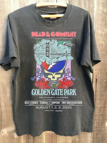 Discover Dead and Company Golden Gate Park CA August 1-2-3 2025 T Shirt