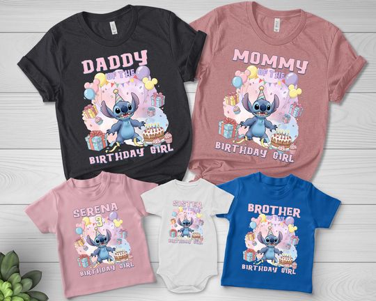 Discover Stitchh Birthday Shirt,Personalized Birthday Shirt,Stitchh Birthday Kids Shirt,Custom Stitchh Birthday