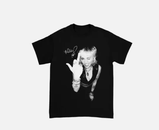 Discover New Miley Cyrus Live Cotton Black S-5XL T-Shirt