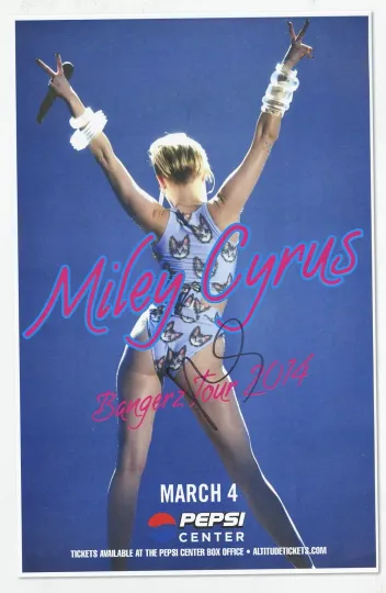 Discover Miley Cyrus Autographed Concert Poster