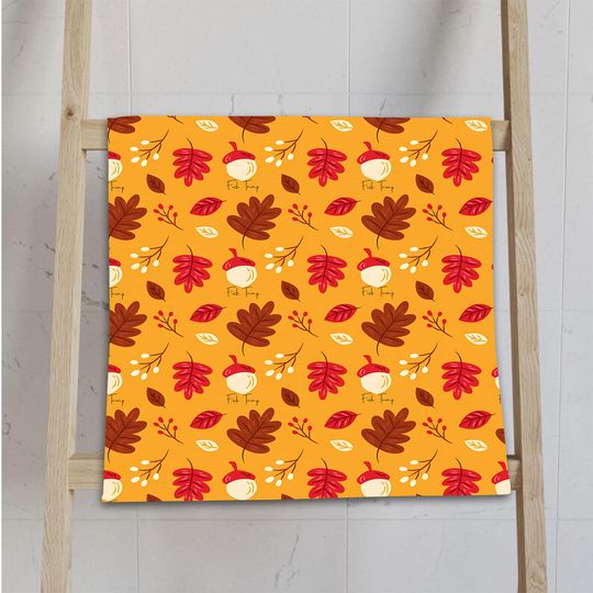 Discover Subtle F*ck Trump Acorn Oak Leaf Hand Towel  Funny Fall Thanksgiving Kitchen Towel