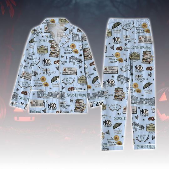 Discover Girls Tv Show Pajamas Set, Stars Hollow Pajamas Family, Luke Coffee Pajamas Set