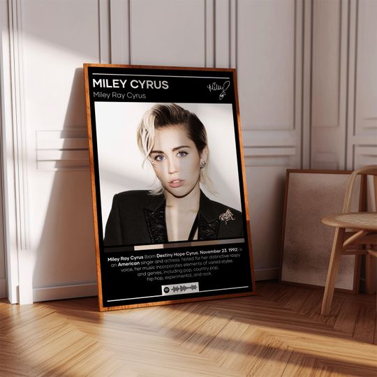 Discover Miley Cyrus Poster Print - 3 Color Music Decor - Vertical Artist Wall Art - Pop Music Poster