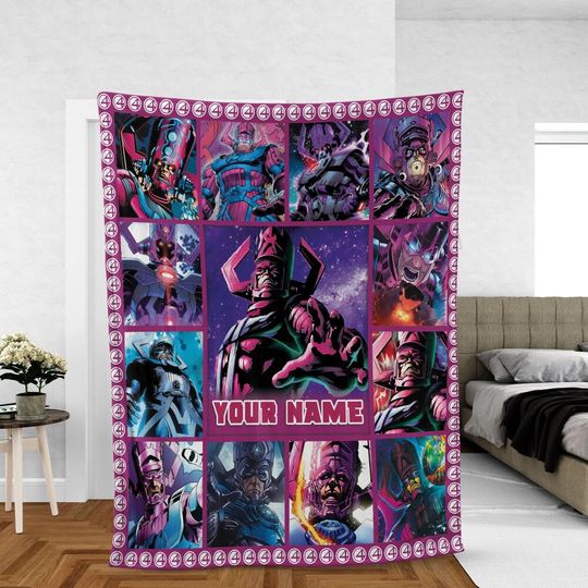Discover Personalize Disneyyy Fantasic Four Galactus Blanket, Super Hero Blanket, Custom Hero Name Blanket, Superhero Baby Blanket
