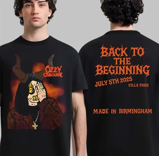 Discover Black Sabbath Ghost Ozzy Osbourne Back To The Beginning July 5 2025 T-Shirt