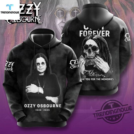 Discover Ozzy Osbourne Forever Signature Thank You Hoodie