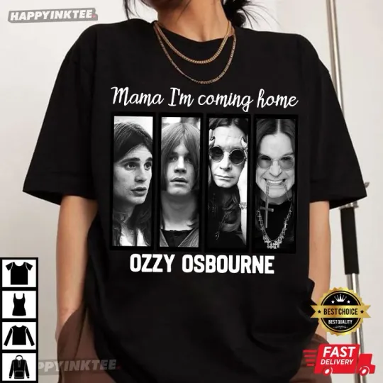 Discover Ozzy Osbourne Memorial Shirt 1948–2025 Black Sabbath Tribute Metal