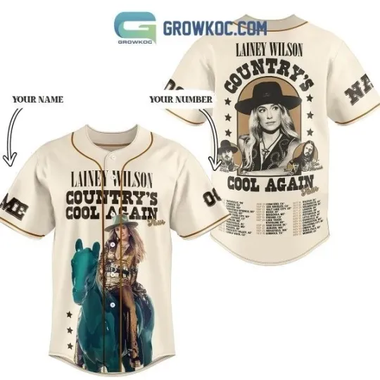 Discover Lainey Wilson Country’s Cool Again Tour Personalized Baseball Jersey
