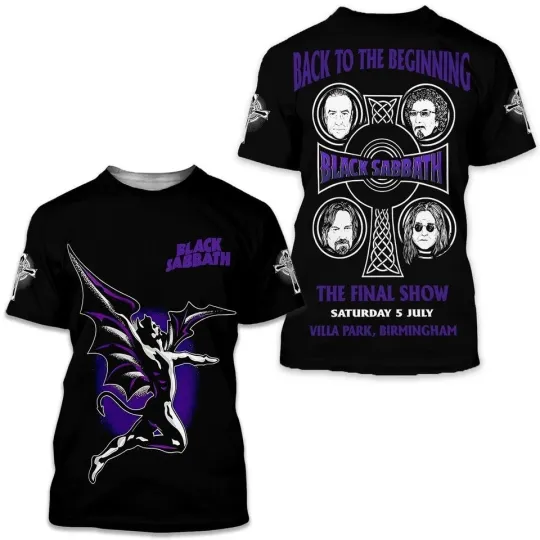 Discover Black Sabbath back to the beginning t shirt 3D ! Hot Unisex's Shirt