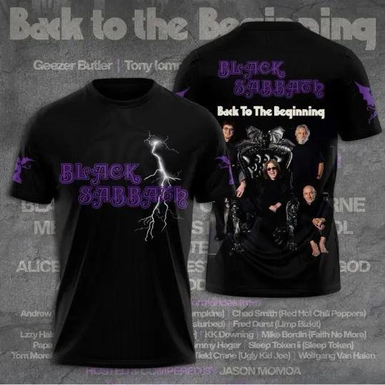 Discover Black Sabbath Back To The Beginning Tour 3D T- Shirt