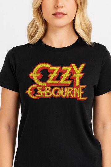 Discover Ozzy Osbourne Logo Shirt Vintage Distressed Ozzy Rock Band Tee