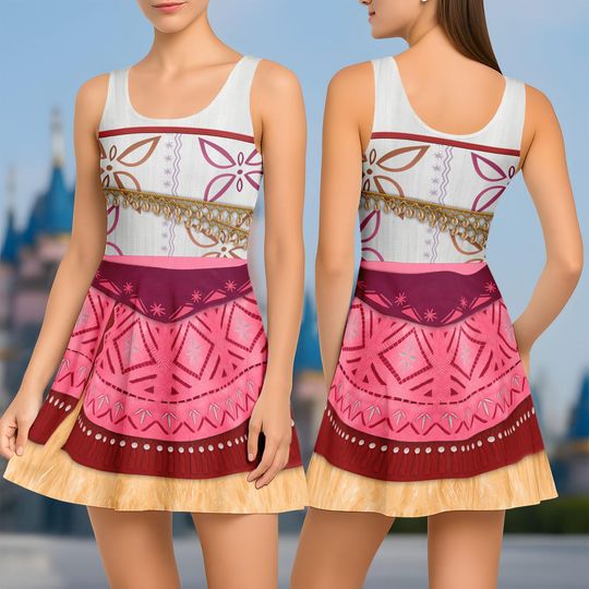 Discover Halloween moanaa 2 Costume Skater Dress, Cosplay moanaa Character Dresses