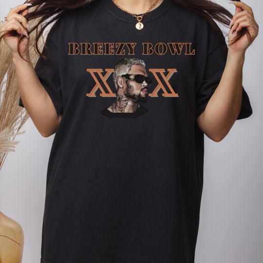 Discover Chris Brown Breezy Bowl XX Tour 2 Sided Tee,, Chris Brown Album Shirt, Chris Brown Fan Gift