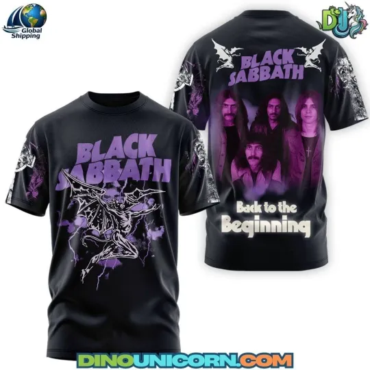 Discover Black Sabbath Back to the Beginning Black Short Sleeve 3D T-shirt
