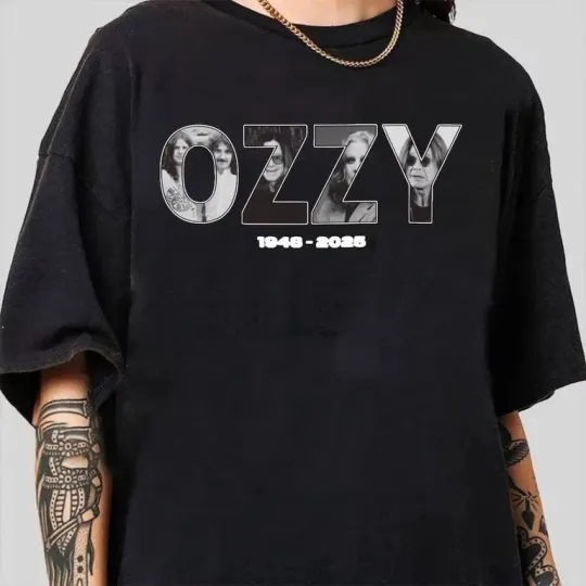 Discover Ozzy Osbourne Legend Heavy Metal T-Shirt, RIP 1948 - 2025 Shirt, Gift for Fans