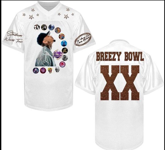 Discover Chris Brown Breezy Bowl Football Jersey, Breezy Bowl XX 2025 Shirt