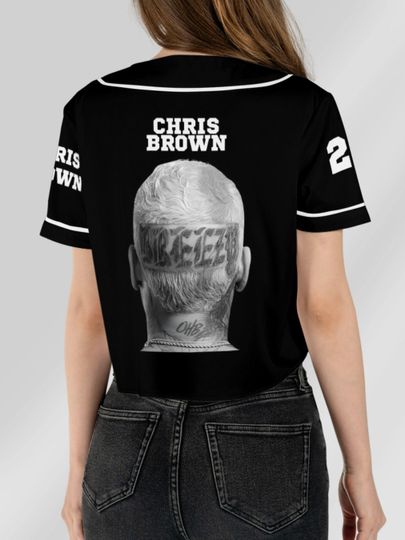 Discover Chris Brown Crop Top Baseball Jersey, Breezy Bowl XX Tour 2025 Jersey, Personalized name & number baseball jersey, Gift for Team Breezy