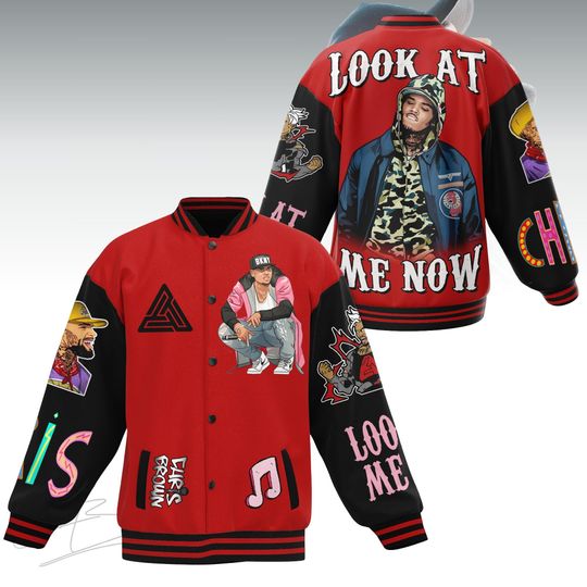 Discover Chris Brown Baseball Jacket, Breezy Bowl Concert 2025 Shirt, Chris Brown Concert Outerwear, XX Tour 2025 Hip Hop Jacket Men