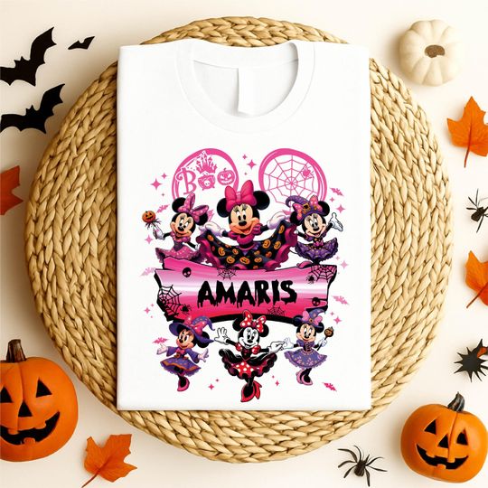 Discover Custom Name Disneyyy Minniee Halloween 2025 Tee, Disneyyy Trip Shirt