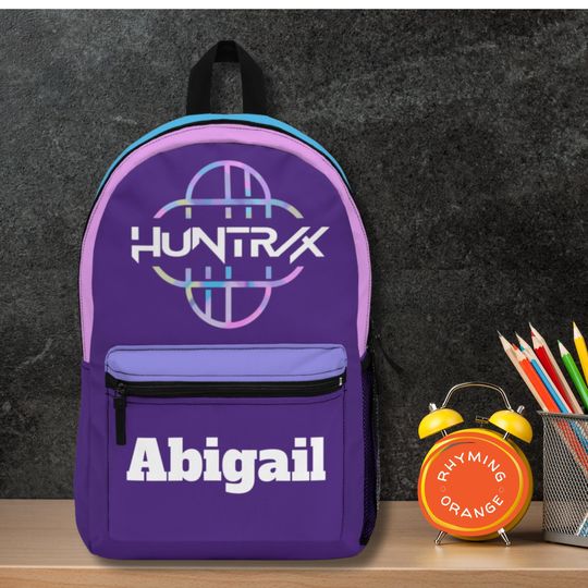 Discover Personalized KPDH Huntrix Backpack, Kpop Trendy School Work Bag, Customized Name Knapsack, Colorful Demon Hunters Travel Bag, Unique Gift