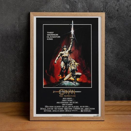 Discover Conan the Barbarian Movie Poster, High Quality Canvas Print, Wall Art, Classic Poster, Film Fan Collectibles, Home Decor