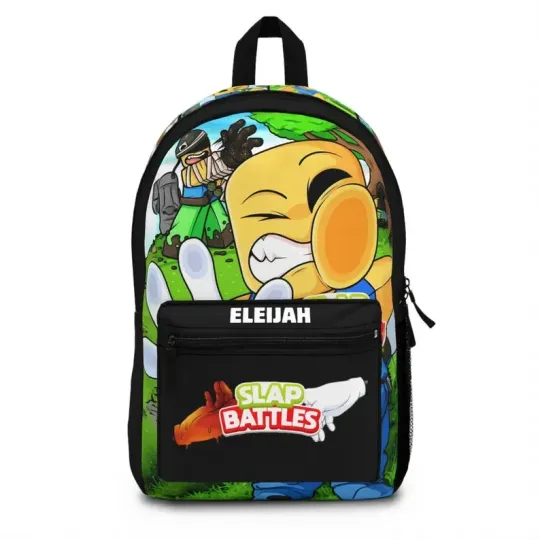 Discover Roblox Slap Battles Polyester Backpack, Lightweight and Waterproof, with Laptop