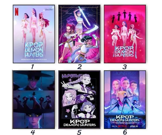 Discover KPop Demon Hunters 2025 Movie Poster | K-Pop Fantasy Action Print