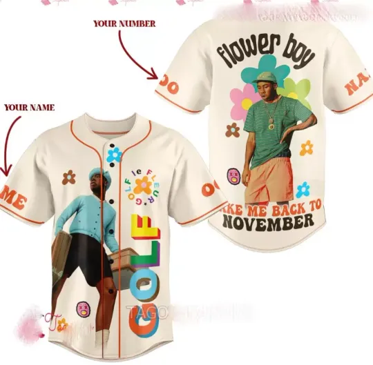 Discover Tyler The Creator 2025 Jersey  3D Shirt Take Me Back To November