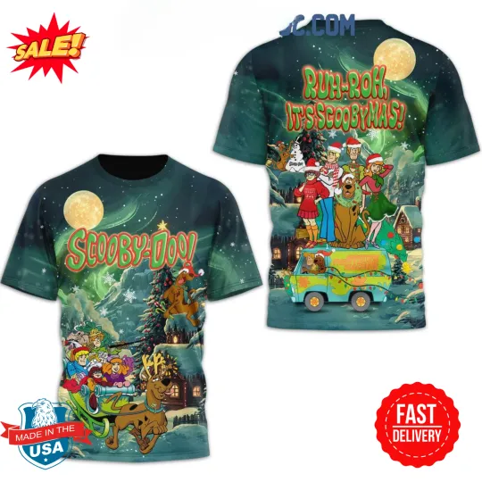 Discover Scooby-Doo Ruh-Roh It’s Scoobymas Christmas 3D T-Shirt