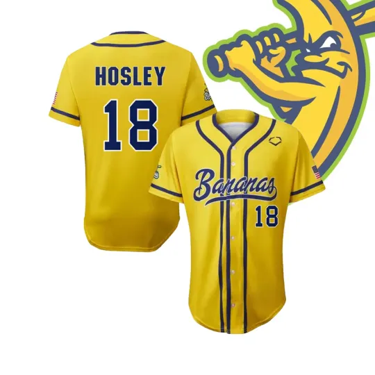 Discover Savannah Bananas Jersey  Hosley #18 Baseball Jersey