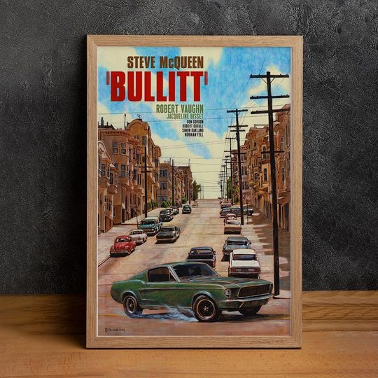Discover Bullitt Movie Poster,Wall Art, Classic Poster, Film Fan Collectibles, Home Decor