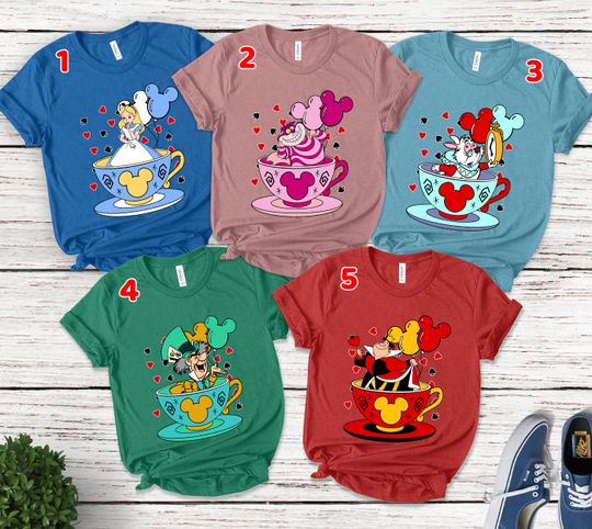 Discover Alice in Onederland Tea cup shirt, Disneyyy Alice shirt, Disneyyy world Disneyyland Shirt