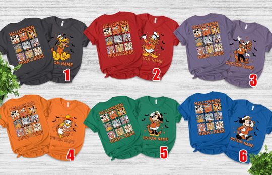 Discover Custom Halloween on the High Seas Disneyyy Cruise Shirt, Mickeyy and Friends Cruise Shirt