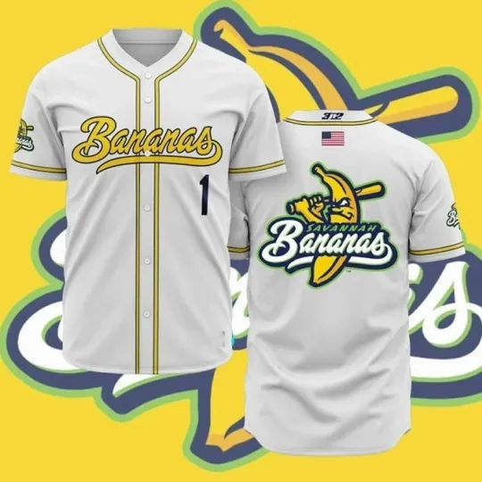 Discover NEW Savannah Bananas Baseball Jersey, Custom baseball Jersey