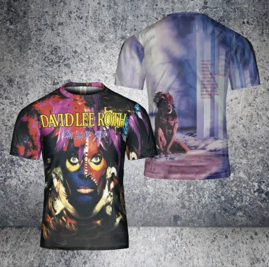 Discover David Lee Roth Eat 'em And Smile Album Cover AOP 3D T-Shirt