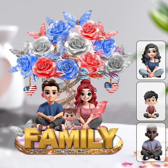 Discover Family Forever - Personalized Family Custom Shaped Acrylic Plaque