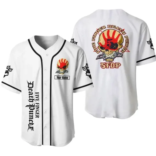 Discover Personalized Five Finger Death Punch Baseball Jersey 3D Shirt All size ES162
