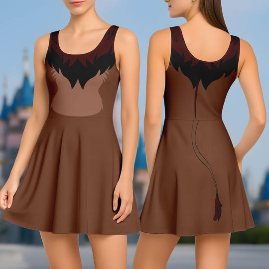 Discover Scar Skater Dress, The Lion Villain Costume Dress, Animal Print Cosplay Outfit, Disneybound Look, Disneyyy Cosplay Kids Dress, Gift For H