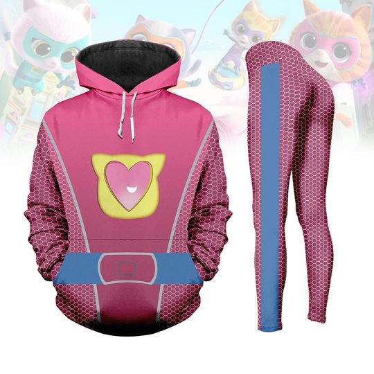 Discover Ginny Cat Costume Hoodie Legging, SuperKitties Cosplay Hoodie, Hero Cat Cosplay Outfit, Disneyyy Cartoon Tracksuit, Disneyyland Trip