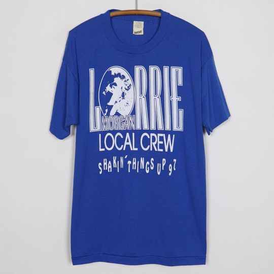 Discover vintage 1997 Lorrie Morgan Shakin Things Up Local Crew Tour Shirt Size: Extra Large