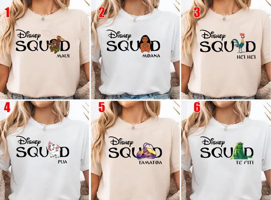 Discover Disneyyy moanaa Custom Squad Shirt, Family Squad Princess moanaa Shirt, Magicc Kingdom