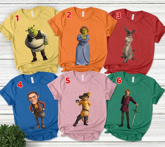 Discover Shrek Birthday Shirt, Personalized Shrek Birthday Theme Shirt, Sherk Matching Family Birthday