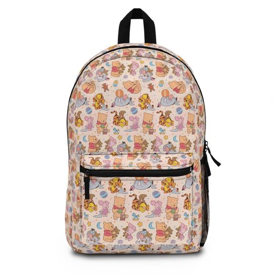 Discover Cute Pooh backpack for Kids, Fun Print School Bag, Playful Book Bag, Perfect for Back to School or Gifts