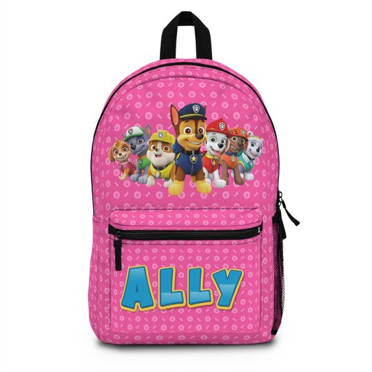 Discover Girl's Paw PatrolBackpack, Custom School Bag for Girls, Custom Name Backpack, Birthday Gift, Toddler Backpack, Fun Travel Bag