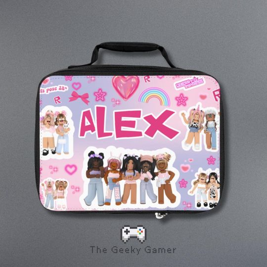 Discover Personalized Girl Gamer Lunch Bag | Fun gift for adult kid | Gamer Gift | Video Game | Personalized Lunch Bag | Birthday Gift for Gamer